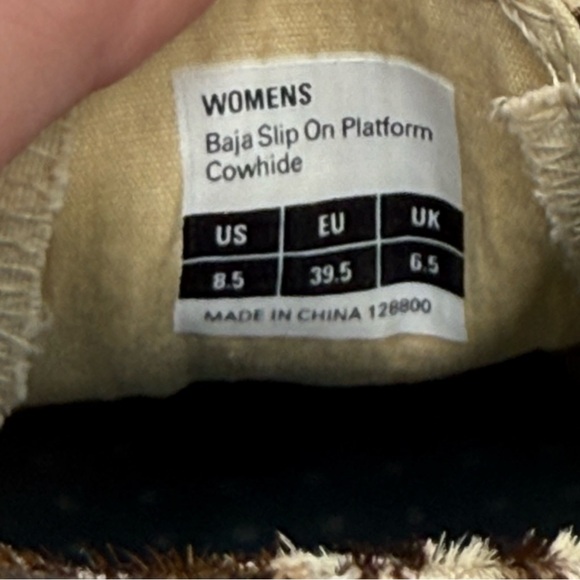 NWOT SeaVees Baja Slip On Cowhide Zebra Print Platform Sneakers Size 8.5 Brown - Picture 7 of 8